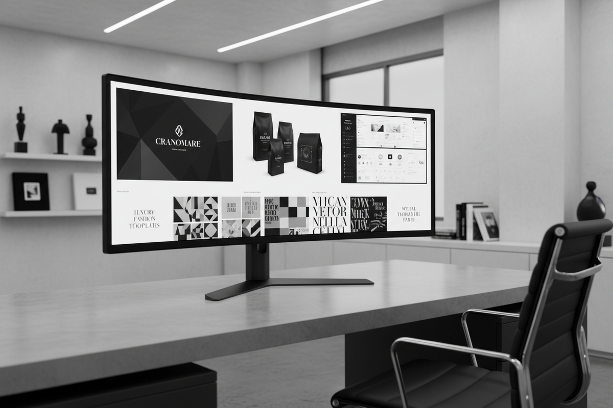 Ultra-Premium Monochrome Creative Workspace